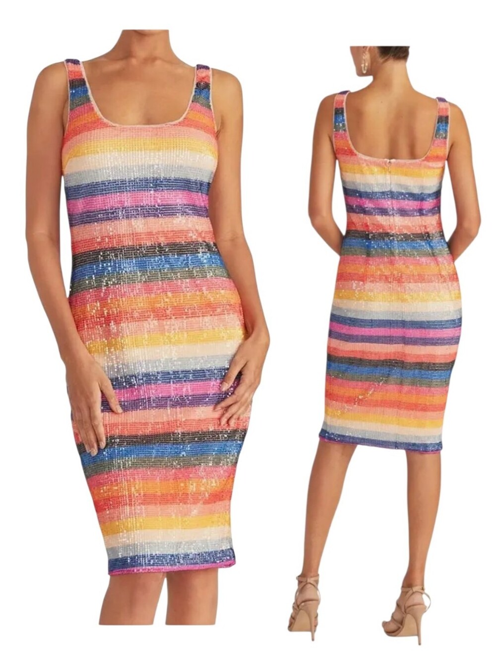 Midnight Doll Sequin Cocktail Midi Dress NWT sz XS